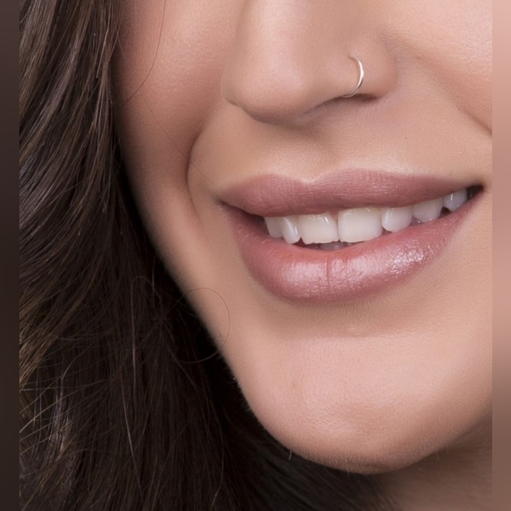 Nose Ring 20 Gauge 5/16" Implant Grade Steel Continuous Ring - Picture 2 of 2